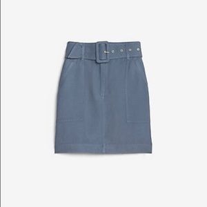 NWT Blue linen mini skirt  express
